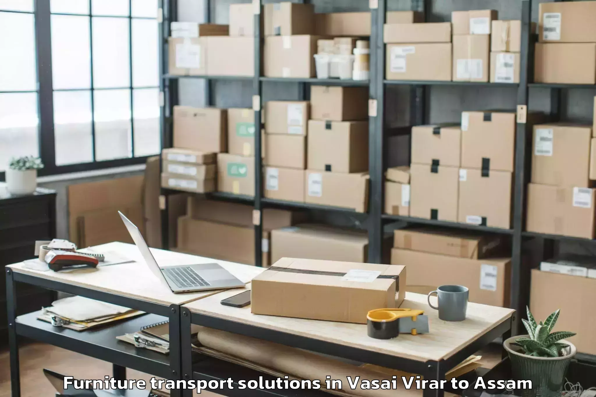 Expert Vasai Virar to Guwahati Furniture Transport Solutions